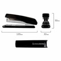 Степлер №24/6, 26/6 BRAUBERG "Standard", до 30 листов, черный, 272755 272755