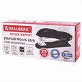 Степлер №24/6, 26/6 металлический BRAUBERG "Office-Expert", до 25 листов, черный, 228593 228593