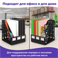 Лоток вертикальный для бумаг BRAUBERG "MAXI Plus", 240 мм, 6 отделений, сетчатый, сборный, черный, 237015 237015