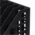 Лоток вертикальный для бумаг BRAUBERG "MAXI Plus", 240 мм, 6 отделений, сетчатый, сборный, черный, 237015 237015