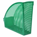 Лоток вертикальный для бумаг STAFF "Profit", 270х100х250 мм, сетчатый, полипропилен, зеленый, 237254 237254