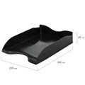 Лоток горизонтальный для бумаг BRAUBERG STYLE, 345х255х65 мм, черный, 238105 238105