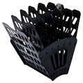 Лоток для бумаг веерный BRAUBERG "Basic" 7-ми секционный, 6 отделений, сетчатый, черный, 237019 237019