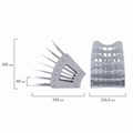 Лоток для бумаг веерный BRAUBERG-SMART, 7-ми секционный, сетчатый, серый, 231144 231144