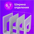 Лоток-сортер для бумаг BRAUBERG "Radikal", 3 отделения, 207х212х165 мм, сетчатый, серый, 235365 235365