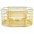 Органайзер для косметики и мелочей металлический 9 секций, MONTE VITA, 105х218х110 мм, золото, 272475 272475