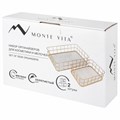 Органайзер для косметики корзинка 2 штуки из металла MONTE VITA, 24х16х6,3 см + 17х12х6 см, золото, 272483 272483