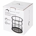 Органайзер стаканчик для косметики и мелочей MONTE VITA, металлический, 100х90 мм, черный, 272487 272487