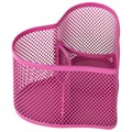 Подставка-органайзер BRAUBERG "Germanium", металлическая, в виде сердца, 3 секции, розовая, 231983 231983