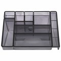 Подставка-органайзер BRAUBERG GRAND OFFICE, 9 отделений, 115х160х105 мм, тонированная серая, 238099 238099