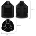 Подставка-органайзер BRAUBERG MINI, 10 отделений, вращающаяся, 107х107х130 мм, черная, 238094 238094