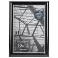 Рамка 10х15 см небьющаяся, багет 14,6 мм, пластик, BRAUBERG "Original Line", черная/серебро, 391233 391233