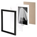 Рамка 15х21 см небьющаяся, багет 14 мм, пластик, BRAUBERG "Original", черная, 391228 391228