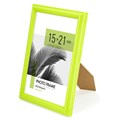 Рамка 15х21 см небьющаяся, багет 17,5 мм, пластик, BRAUBERG "Colorful", салатовая, 391243 391243