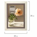 Рамка 15х21 см небьющаяся, багет 30 мм, пластик, BRAUBERG "Lambert", слоновая кость/капучино, 391250 391250