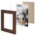 Рамка 15х21 см небьющаяся, багет 40 мм пластик, BRAUBERG "Walnut", цвет орех, 391264 391264