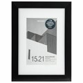 Рамка 15х21 см с паспарту 10х15 см небьющаяся, багет 20 мм, пластик, BRAUBERG "New Age", черная, 391273 391273