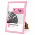Рамка 21х30 см небьющаяся, багет 17,5 мм, пластик, BRAUBERG "Colorful", розовая, 391248 391248