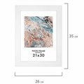 Рамка 21х30 см небьющаяся, КОМПЛЕКТ 3 шт., багет 29 мм, МДФ, BRAUBERG "Basic", белая, 391260 391260