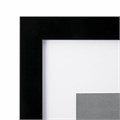 Рамка 21х30 см с паспарту 15х21 см небьющаяся, багет 20 мм, пластик, BRAUBERG "New Age", черная, 391275 391275