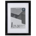 Рамка 21х30 см с паспарту 15х21 см небьющаяся, багет 20 мм, пластик, BRAUBERG "New Age", черная, 391275 391275