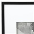 Рамка 21х30 см с паспарту 15х21 см небьющаяся, багет 5 мм, пластик, BRAUBERG "Smart", черная, 391280 391280