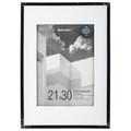 Рамка 21х30 см с паспарту 15х21 см небьющаяся, багет 5 мм, пластик, BRAUBERG "Smart", черная, 391280 391280