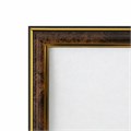 Рамка 30х40 см небьющаяся, багет 20 мм пластик, BRAUBERG "HIT3", цвет темный орех с позолотой, 391384 391384