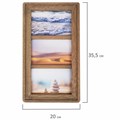 Рамка из мангового дерева BRAUBERG LOFT TRINITY, 3 фото 10х15 см, стекло, 20х35,5 см, 391282 391282