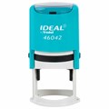Оснастка для печатей оттиск D=42 мм, синий, TRODAT IDEAL 46042, корпус БИРЮЗОВЫЙ, крышка, подушка,198959 238377