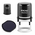 Оснастка для печатей, оттиск D=42 мм, синий, TRODAT IDEAL 46042, корпус черный, крышка, подушка, 125308 237928