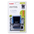 Штамп самонаборный 4-строчный, оттиск 47х18 мм, синий без рамки, TRODAT 4912P4/DB, КАССЫ В КОМПЛЕКТЕ, 4912/DB 230962
