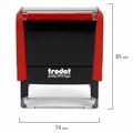Штамп самонаборный 5-стр, 58х22 мм, синий, TRODAT 4913P4/DB, корпус КРАСНЫЙ, КАССЫ В КОМПЛЕКТЕ, 43219 238369