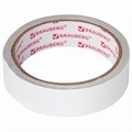 Клейкая двухсторонняя лента 25 мм х 8 м, ПОЛИПРОПИЛЕНОВАЯ ОСНОВА, 90 микрон, BRAUBERG, 606425 606425