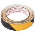 Клейкая ПРОТИВОСКОЛЬЗЯЩАЯ зернистая лента 25 мм х 5 м, ЧЕРНО-ЖЕЛТАЯ, основа ПВХ, BRAUBERG, 606773 606773