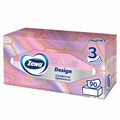 Салфетки косметические 90 штук в картонном боксе, 3-слойные, ZEWA Deluxe Design, 28420 111332