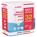 Бумага туалетная 2-х слойная, Mega Pack (32 рулона по 15 метров), LAIMA LUXE, 100% целлюлоза, 115398, 5087443 115398