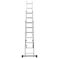 Лестница-трансформер 3-х секционная 3х7 ступеней, высота 4,5 м (3 секции по 1,9 м), нагрузка 150 кг, алюминий, НОВАЯ ВЫСОТА, 1230307 604885