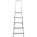 Стремянка алюминиевая 5 ступеней, высота площадки 1,04м, дуга безопасности 0,6м, площадка 26х26см, до 150кг, вес 4кг, НОВАЯ ВЫСОТА, 1110105 609081