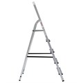 Стремянка алюминиевая 5 ступеней, высота площадки 1,04м, дуга безопасности 0,6м, площадка 26х26см, до 150кг, вес 4кг, НОВАЯ ВЫСОТА, 1110105 609081