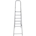 Стремянка сталь / алюминий 6 ступени, высота площадки 1,25м, дуга 0,6м, площадка 26х26см, нагрузка 150кг, вес 7кг НОВАЯ ВЫСОТА, 1130106 609085