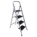 Стремянка стальная КЛАСС ПЛЮС, 4 ШИРОКИЕ СТУПЕНИ 20х30 см, верхняя площадка 91 см, до 120 кг, 123304 605744