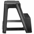 Стремянка-табурет, 2 ступени, стационарная, пластиковая, нагрузка 120 кг, вес 2,4 кг, черная, IDEA, М 2296 602537