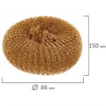 Губки (мочалки) медные, сетчатые, 3х15 г, КОМПЛЕКТ 3 шт., для посуды, гриля, плиты, LAIMA, 603104 603104