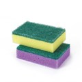 Губки бытовые MAXI, 27х96х64 мм, КОМПЛЕКТ 10 шт., поролон/абразив, для посуды/уборки, LAIMA, К0003, 601552 601552