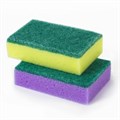 Губки бытовые MAXI, 27х96х64 мм, КОМПЛЕКТ 5 шт., поролон/абразив, для посуды/уборки, LAIMA, К0013, 601554 601554