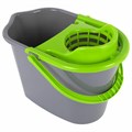 Ведро 10 л для уборки КОМПЛЕКТ с ОТЖИМОМ для веревочных и ленточных МОПов, 24х35х24 см, YORK, 70020 608387