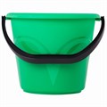 Ведро 6 л, без крышки, пластиковое, пищевое, с глянцевым узором, цвет зеленый, мерная шкала, LAIMA, 603891 603891