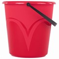 Ведро 8 л, без крышки, пластиковое, пищевое, с глянцевым узором, цвет красный, мерная шкала, LAIMA, 603892 603892