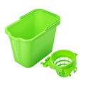 Ведро 9,5 л для уборки КОМПЛЕКТ с ОТЖИМОМ (сетчатый) пластик, для веревочных и ленточных МОПов, IDEA, М 2421 602545